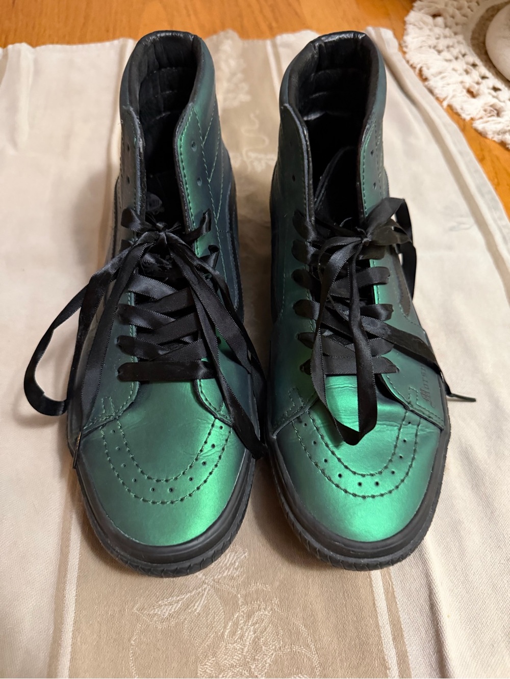 Harry Potter Slytherin Platform Vans size 9.5